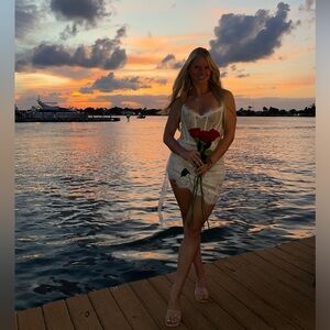 White bridal lace dress